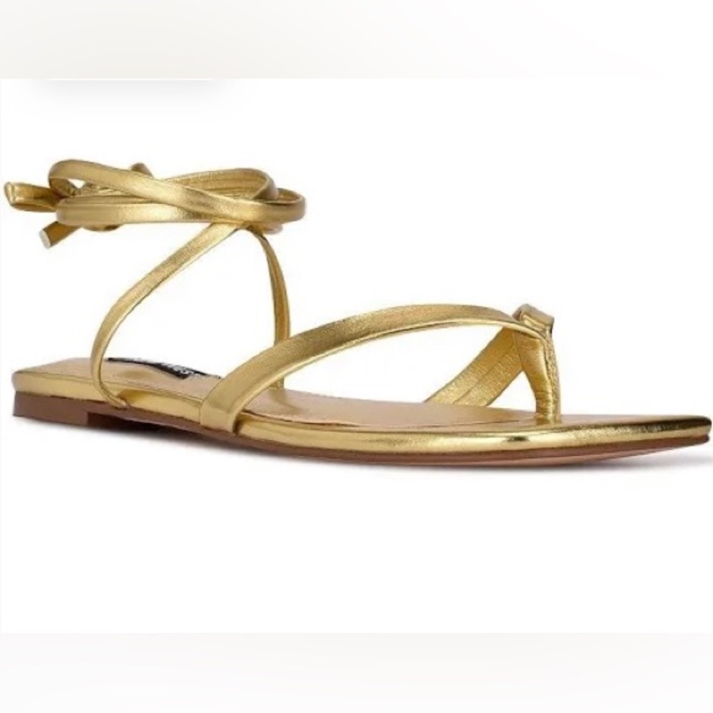 Nine West News Ankle Wrap Thong Sandal